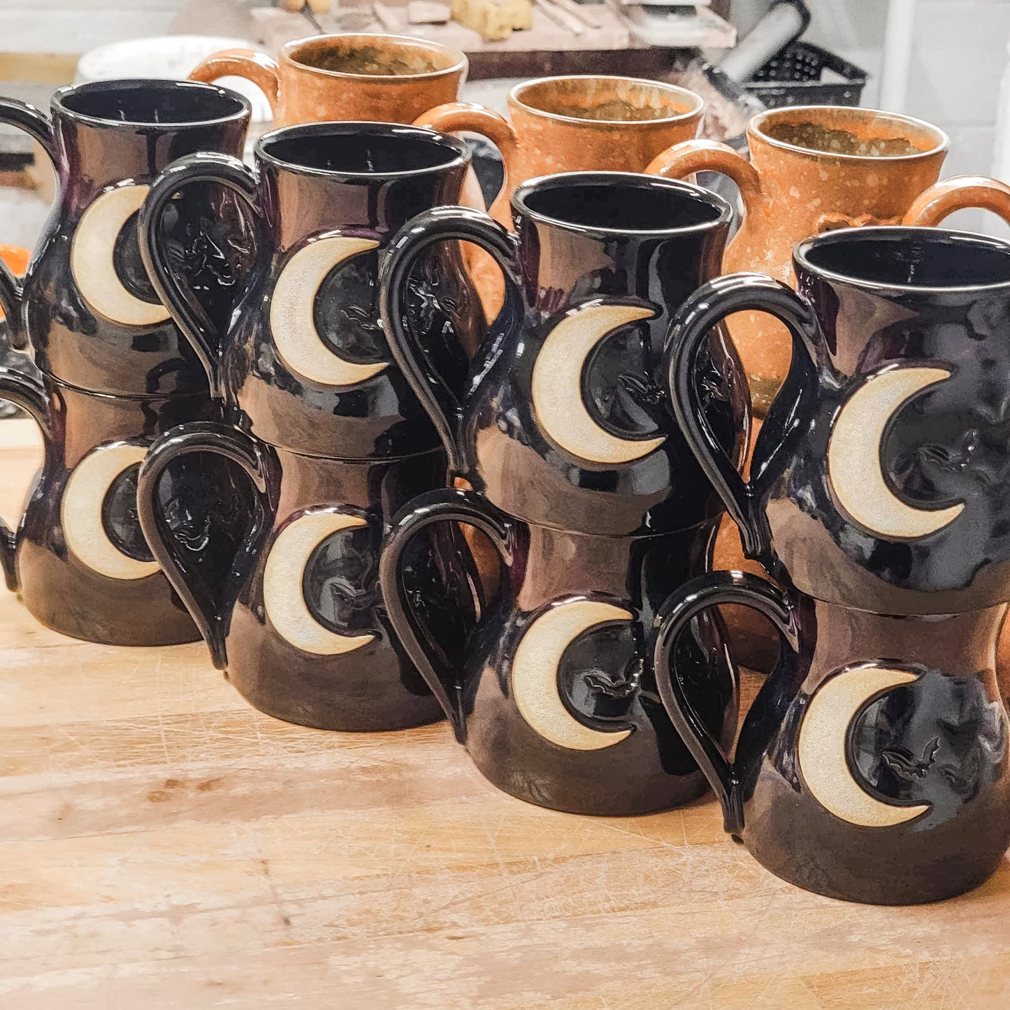 Handmade Mug | Moon & Bats