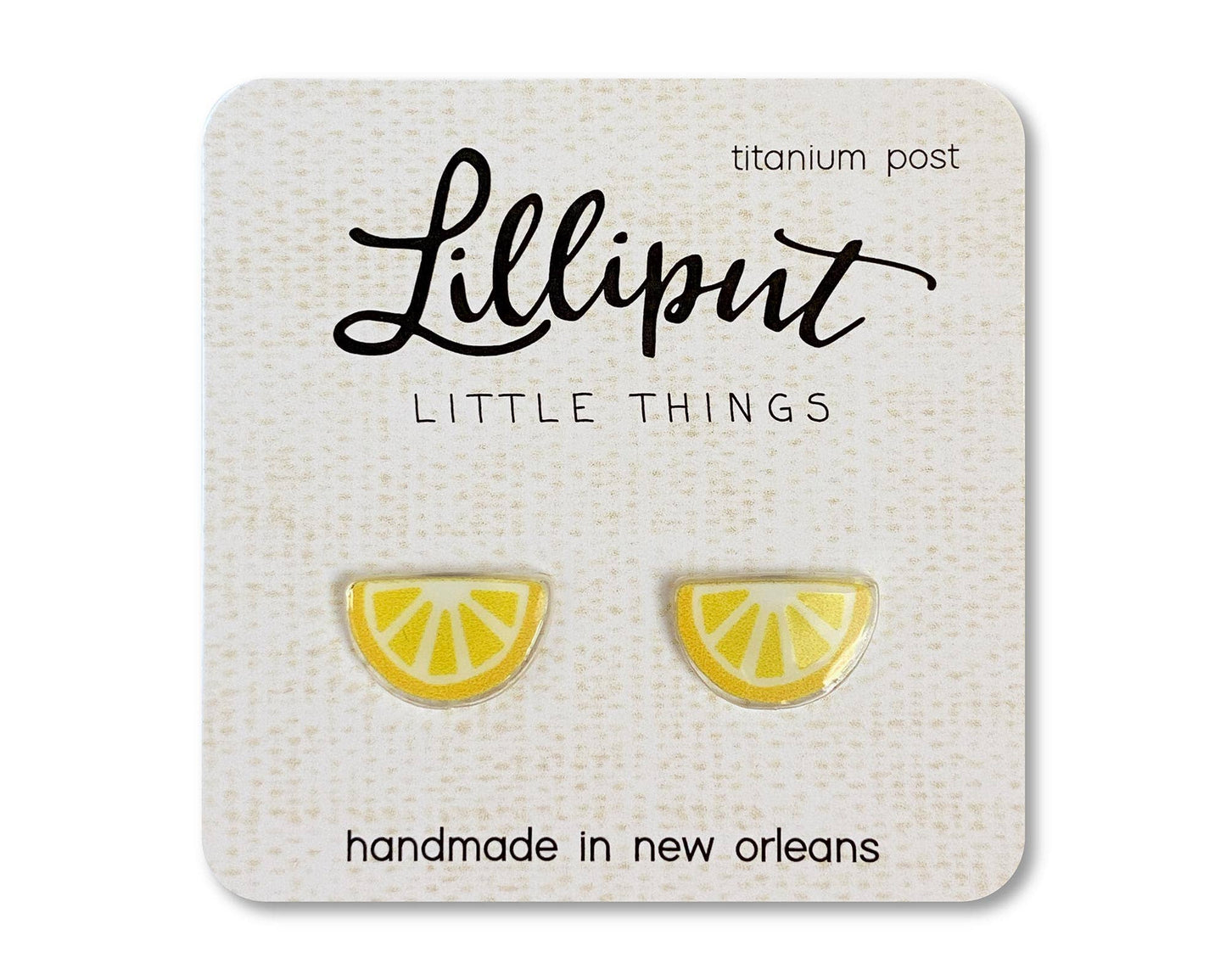 Stud Earrings | Lemon Wedge