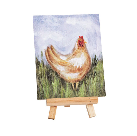 Rooster Canvas Easel Set
