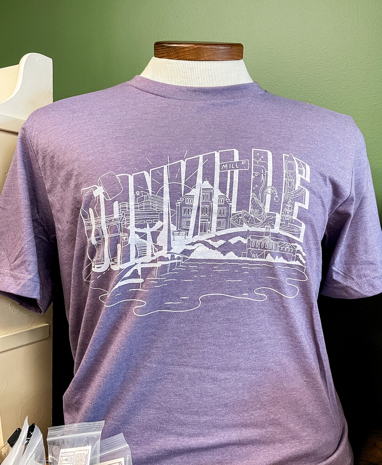 T-Shirt | Danville Landmarks, heather purple