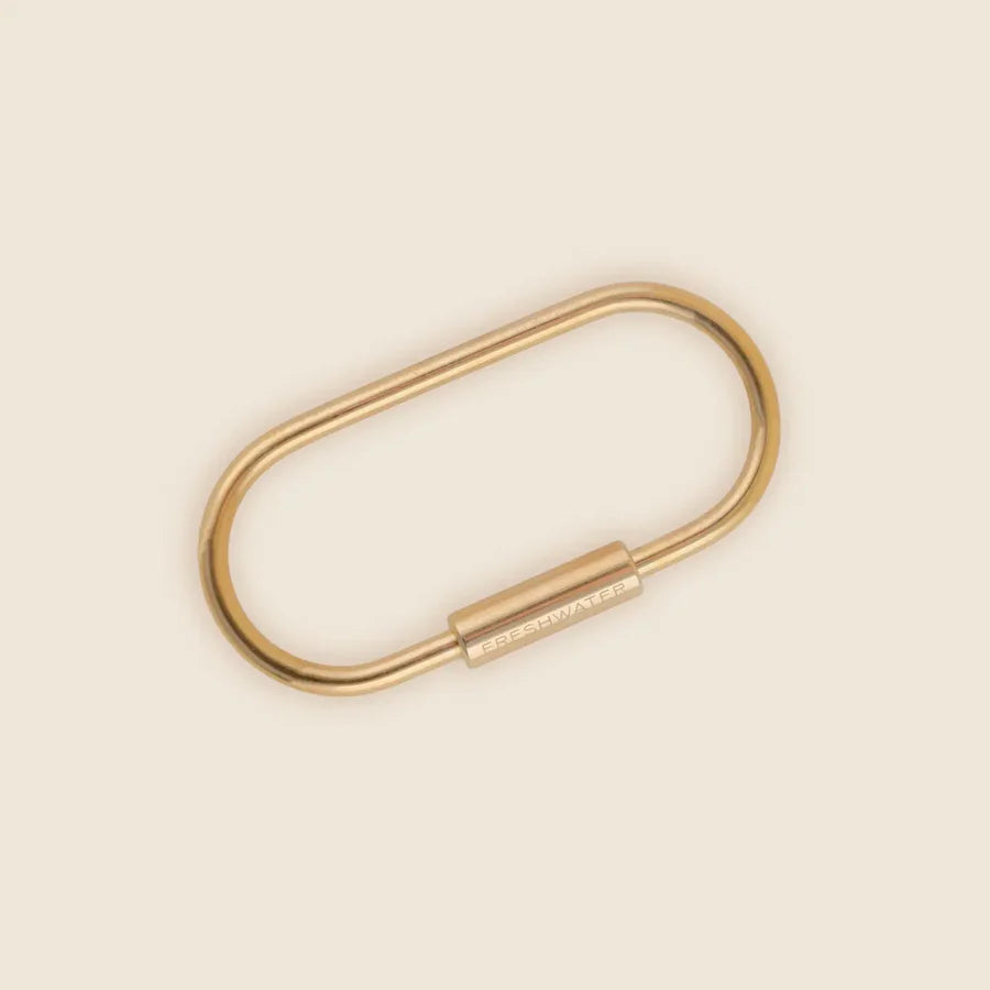 Brass Oval Keyring