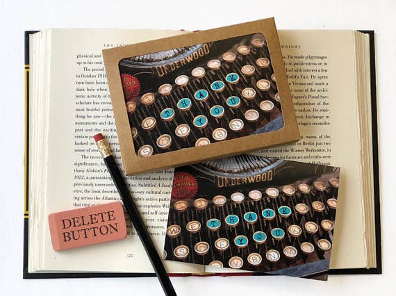 Fly Paper Products | Vintage Typewriter Boxed Thank You Cards