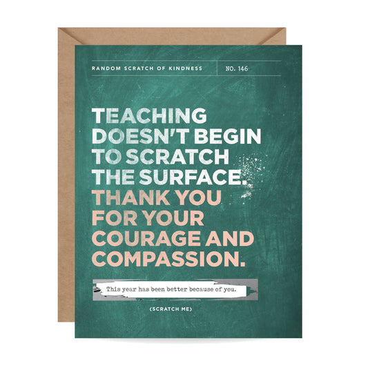 Inklings Paperie | 'Scratch the Surface' Teacher Scratch-off Card