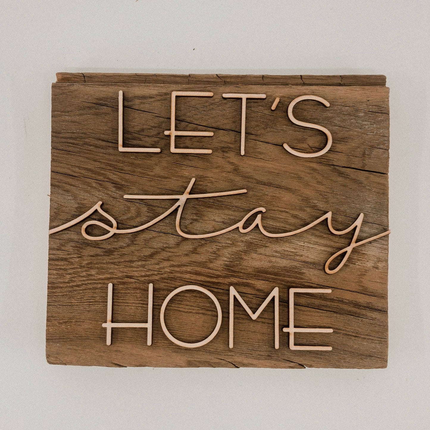 Makery Maven Co. | 'Let's Stay Home' Wall Art