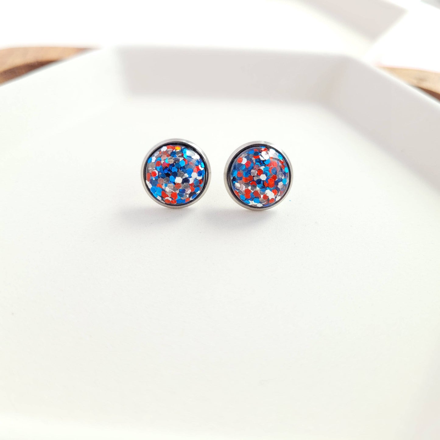 Spiffy & Splendid | Partytime Stud Earrings, red white & blue