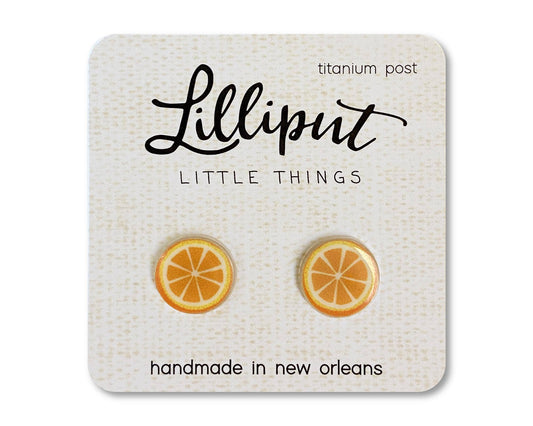 Stud Earrings | Orange Slice