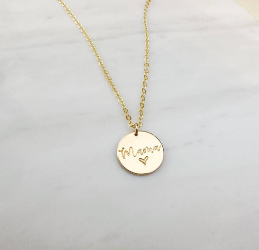 Words By Heart | Mama Disc Necklace