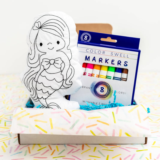 Tiny Owls Gift Co. | Mermaid Doodle Pillow